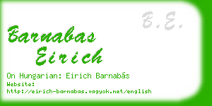 barnabas eirich business card